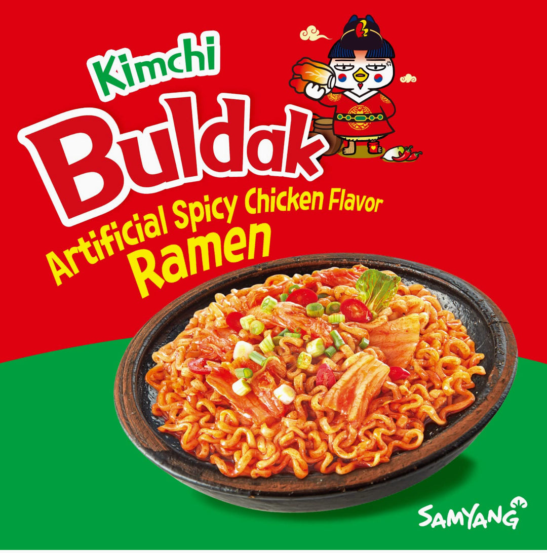 SAMYANG BULDAK Kimchi, artificial spicy chicken flavor, Ramen