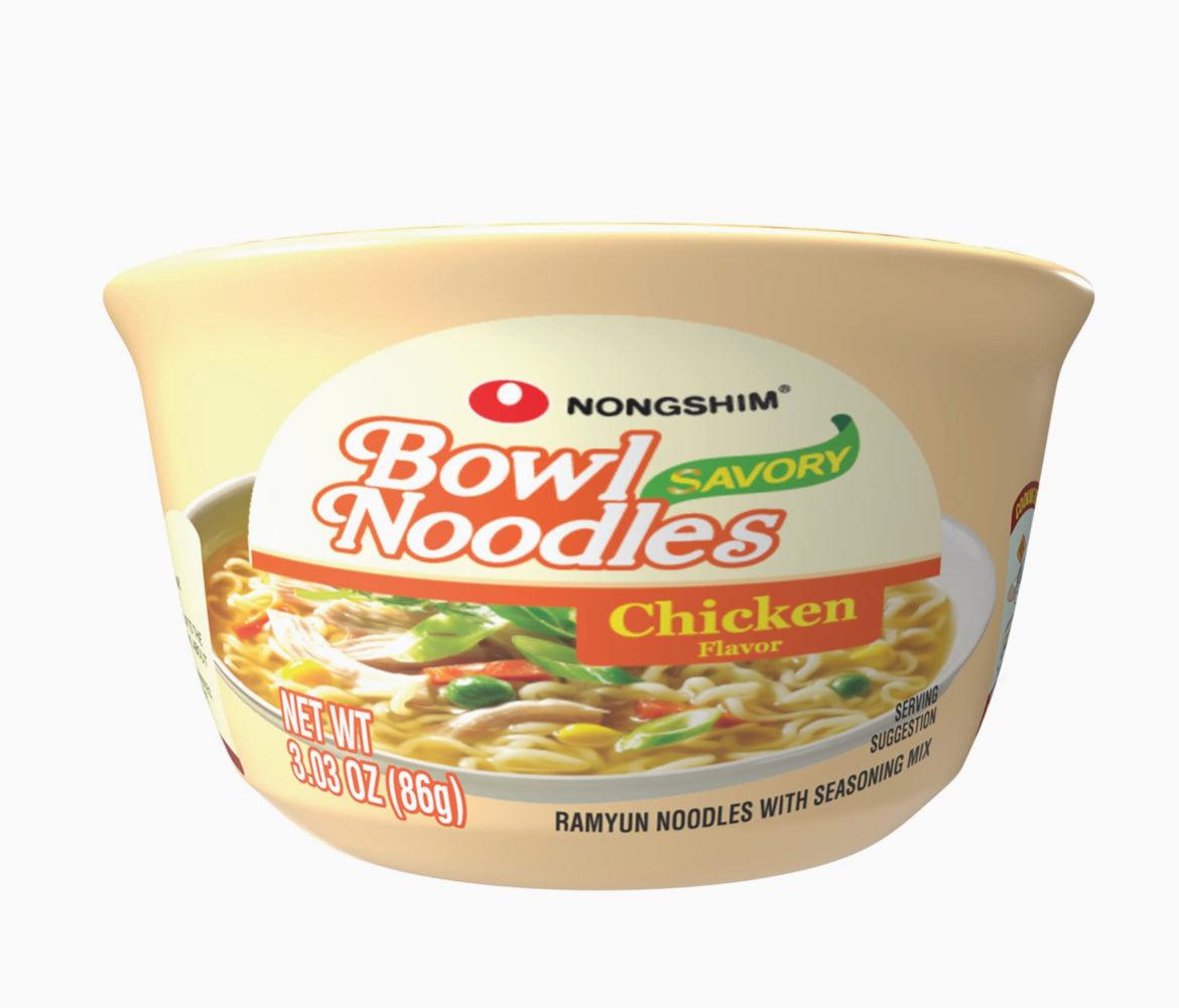 NONGSHIM BOWL Noodles Savory Chicken Flavor, 3.03oz