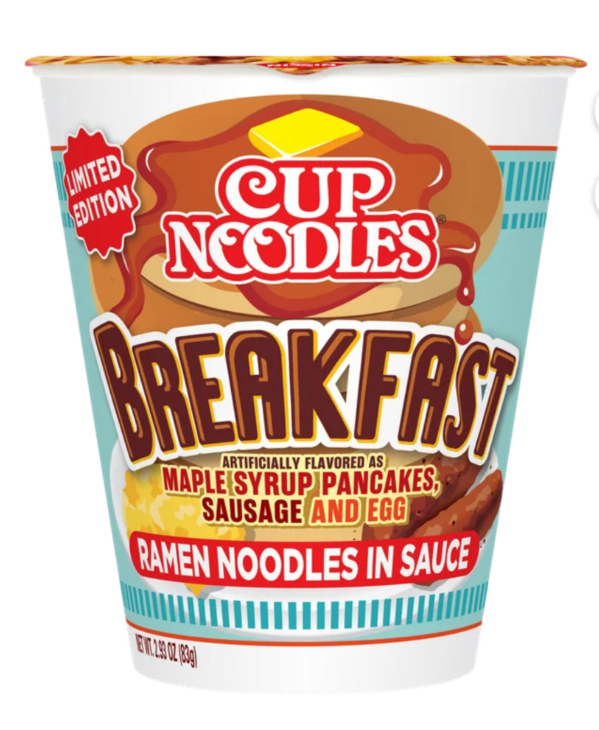 LIMITED EDITION CUP NOODLES, Maple syrup pancake, and sausage, 2.93oz