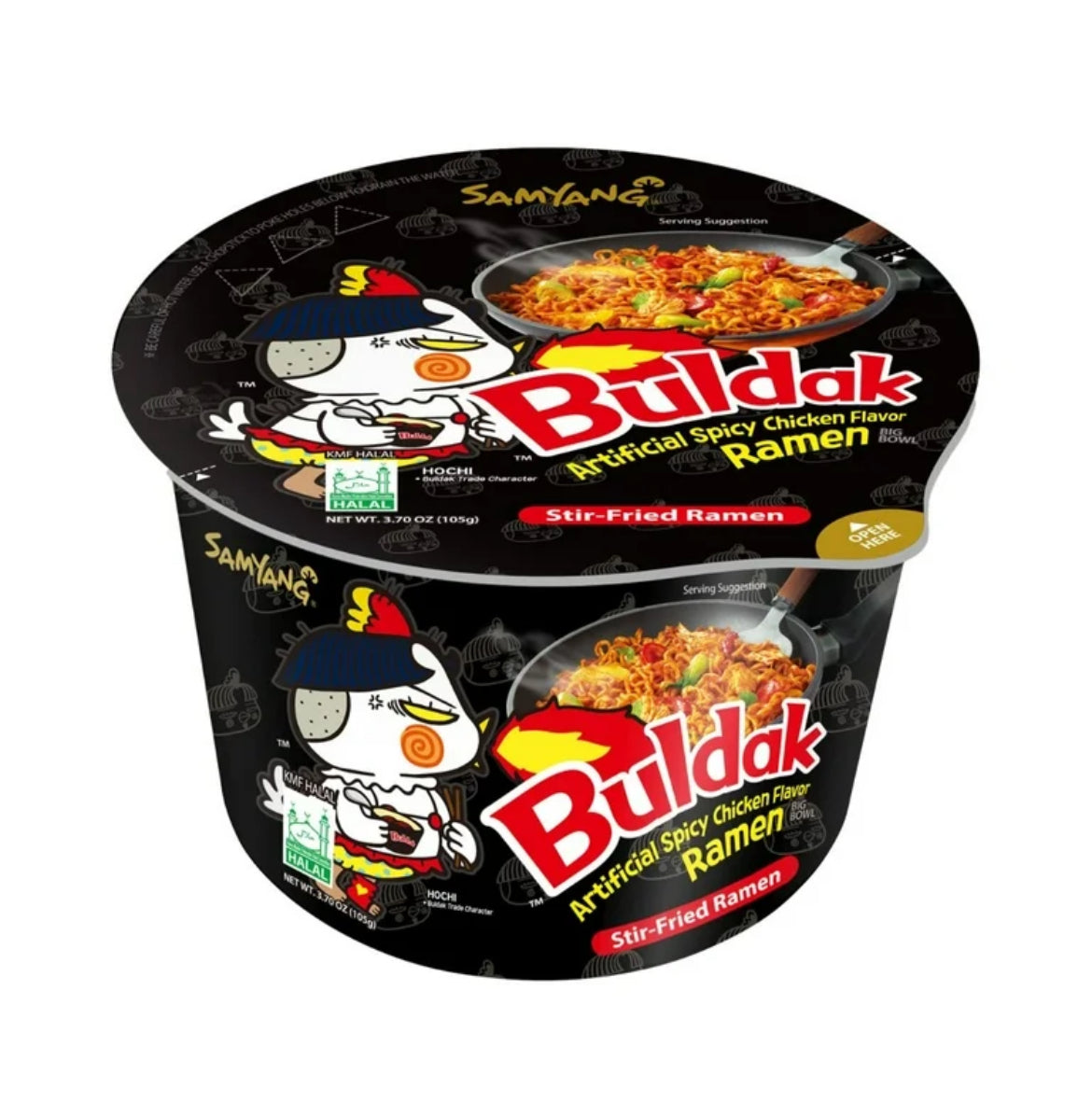 SAMYANG BULDAK, original artificial spicy chicken flavor, 1 bowl