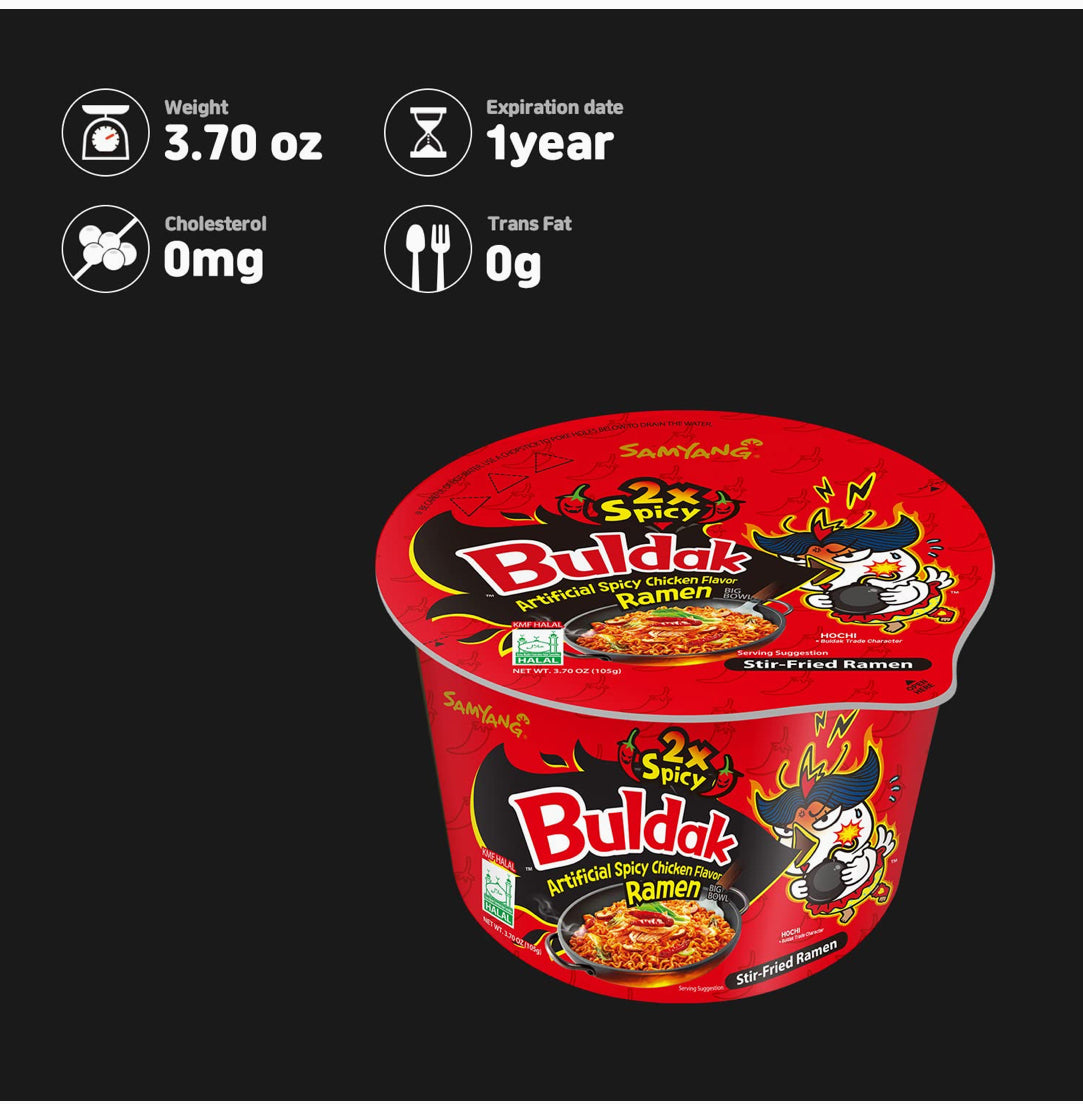 SAMYANG BULDAK, 2x Spicy, Artificial Spicy Chicken FLAVOR